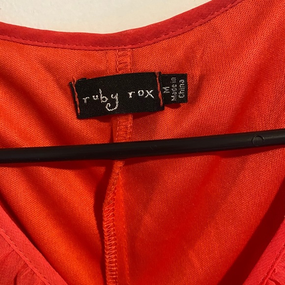 Orange/Coral and Striped Dress - Picture 2 of 3